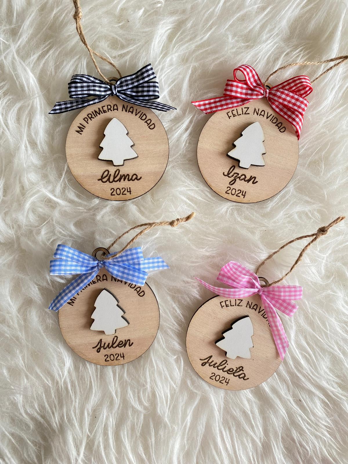 adorno navidad oso personalizado decoracion navideña