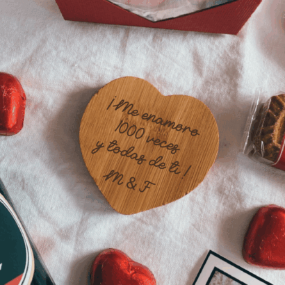 Abridor de madera Corazón