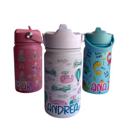 BOTELLA TÉRMICA DE ACERO CON DIBUJOS