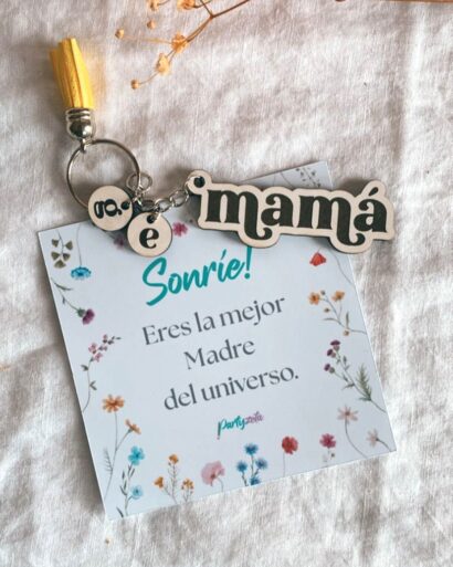 Llavero mamá/abuela de madera - Imagen 4