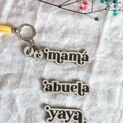 Llavero mamá/abuela de madera - Imagen 3