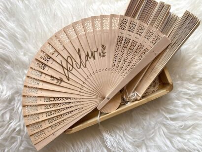 Abanico madera personalizado