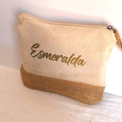 Neceser algodón y yute personalizado
