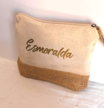 Neceser algodón y yute personalizado