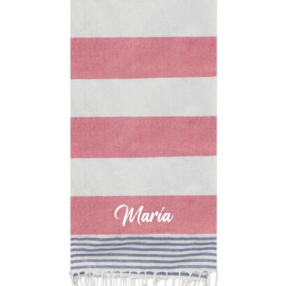 Toalla Pareo playa con rizo personalizada