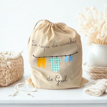 bolsa de ropa de cambio personalizada infantil para el cole