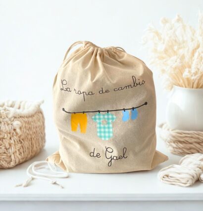 bolsa de ropa de cambio personalizada infantil para el cole
