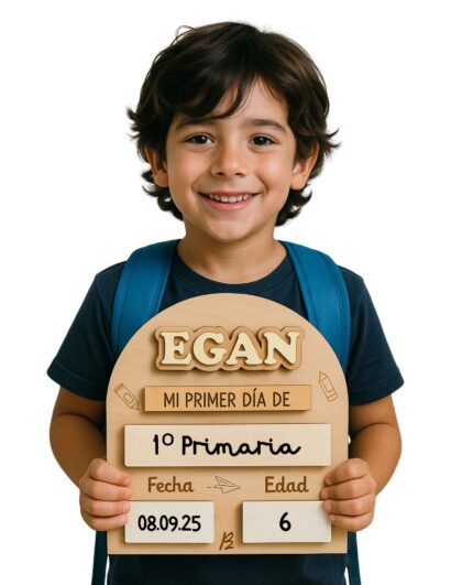 pizarra personalizada primer y último día de cole hecho a mano
