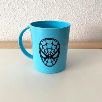 taza plástico personalizada nombre colegio
