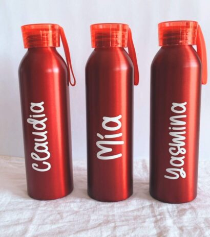 botella aluminio personalizada colegio nombre