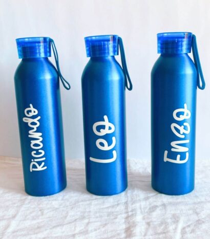 botella aluminio personalizada colegio nombre