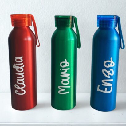 botella aluminio personalizada colegio nombre