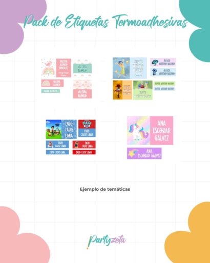 pack stickers escolares personalizados vuelta al cole