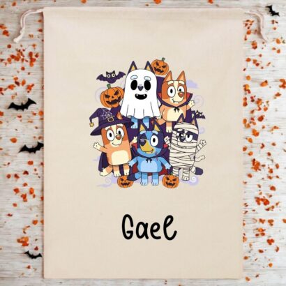BOLSA PARA CHUCHES BLUEY HALLOWEEN