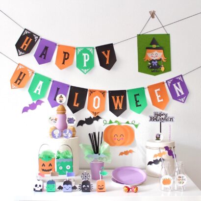 kit fiesta halloween digital imprimible descargable