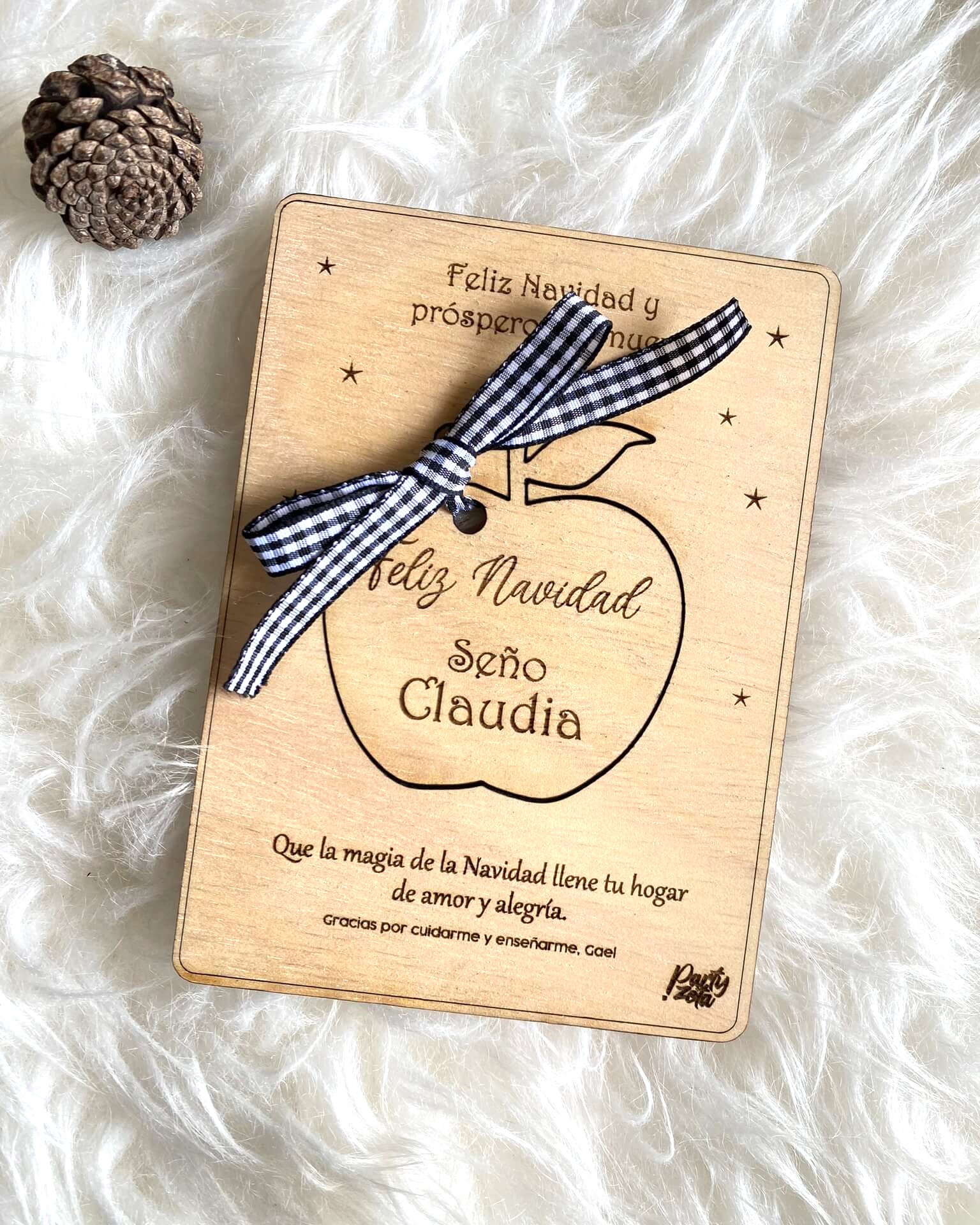 Postal Adorno de Madera Personalizado - Imagen 6