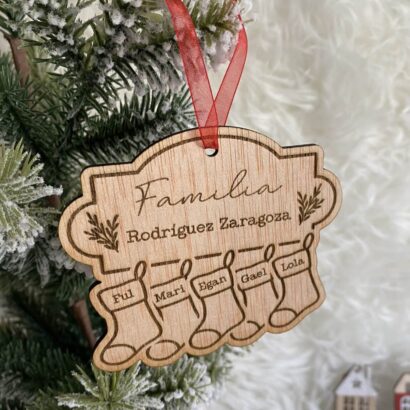 Adorno Familiar Botas de Madera Personalizado