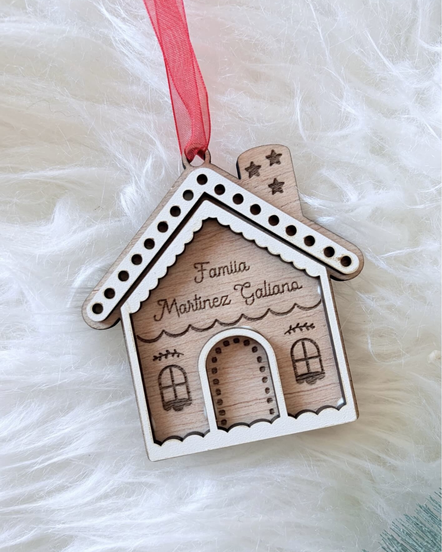 Adorno Casa de Jengibre Madera - Imagen 2