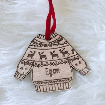 Adorno Jersey Navidad Madera Personalizado
