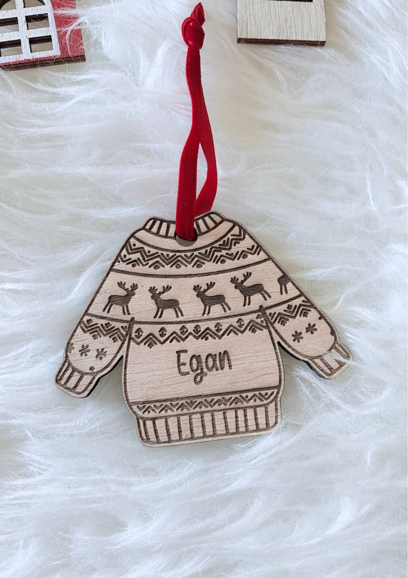 Adorno Jersey Navidad Madera Personalizado