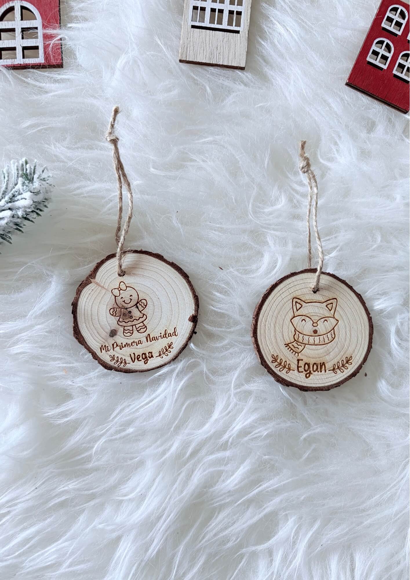 Adorno Navidad Rodaja Árbol