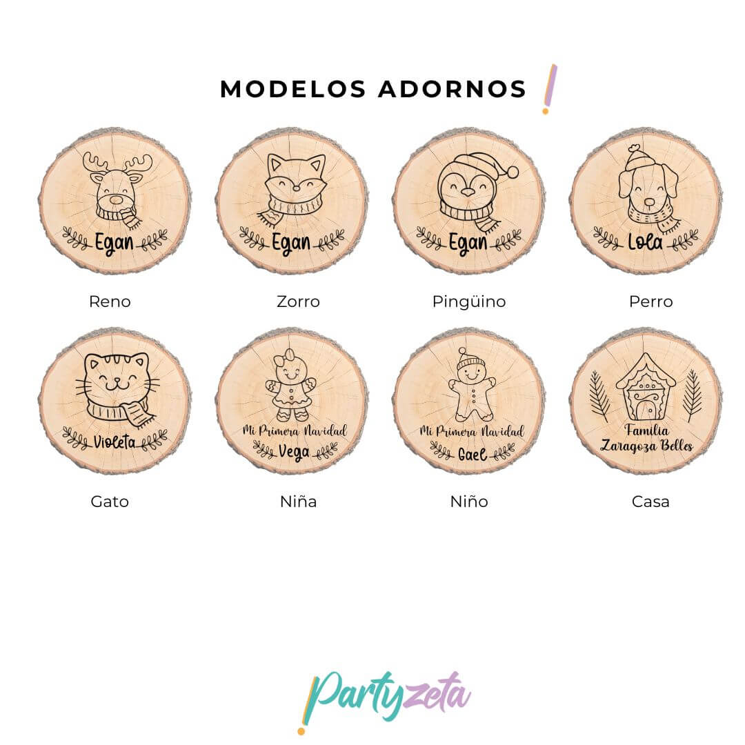 Adorno Navidad Rodaja Árbol - Imagen 2