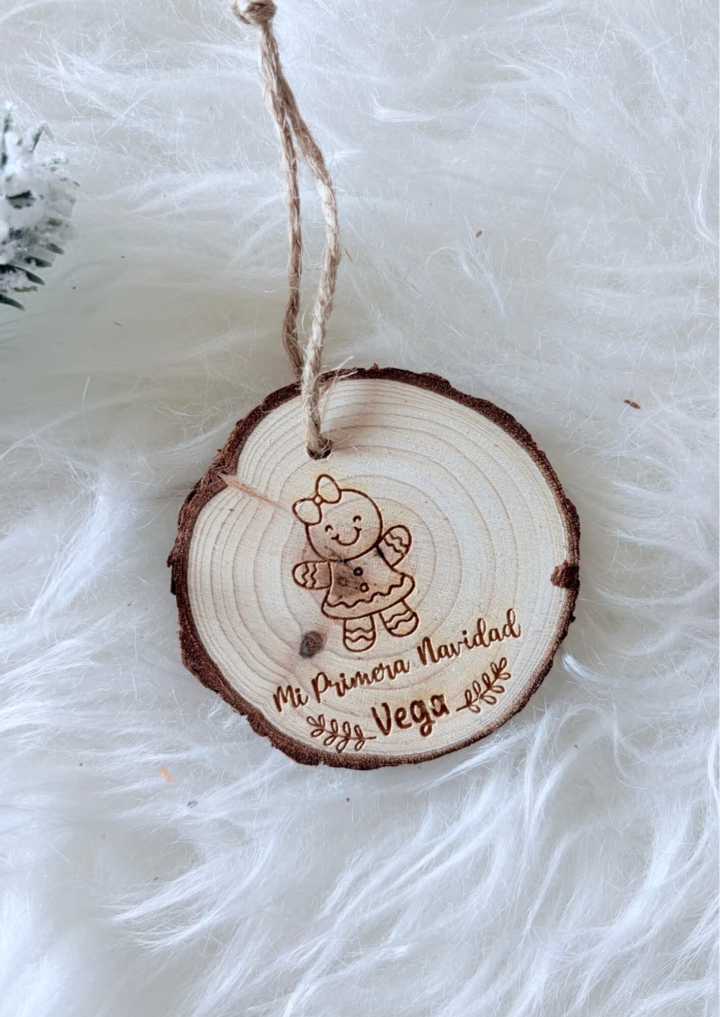 Adorno Navidad Rodaja Árbol - Imagen 3