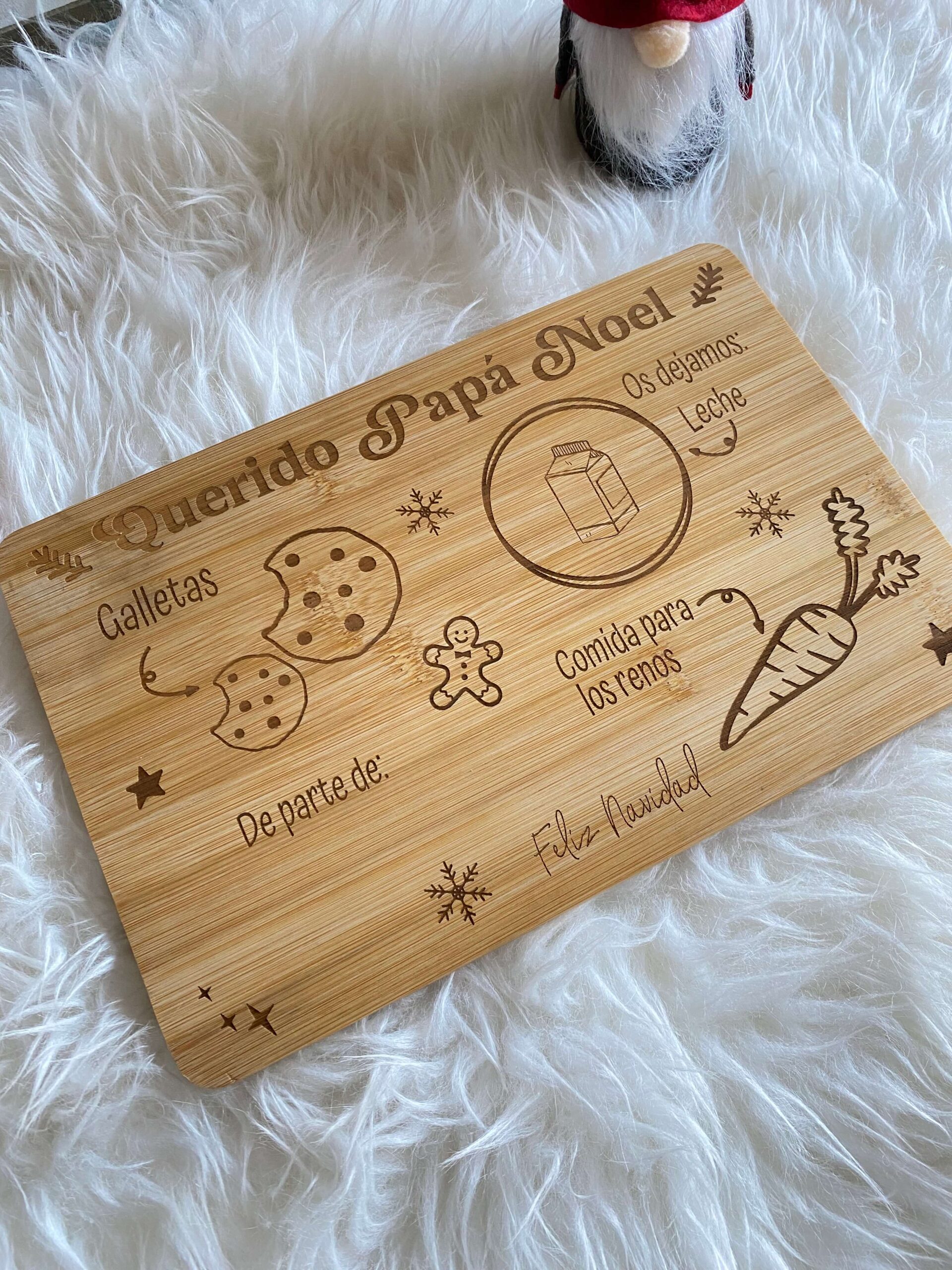 Bandeja Madera Papá Noel y Reyes Magos - Imagen 3