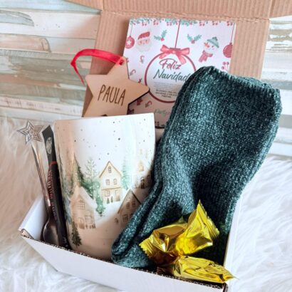 Caja Regalo Dulce Navidad Verde