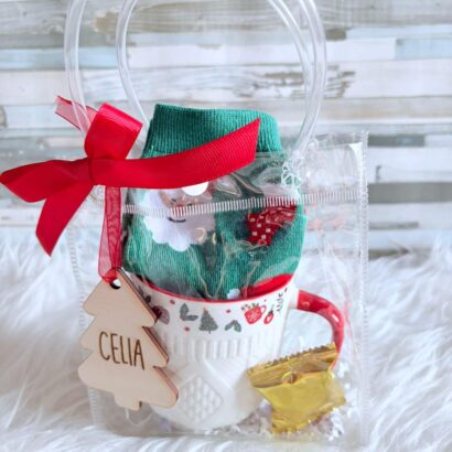 Bolsa de Regalo Dulce Navidad Rojo con Adorno