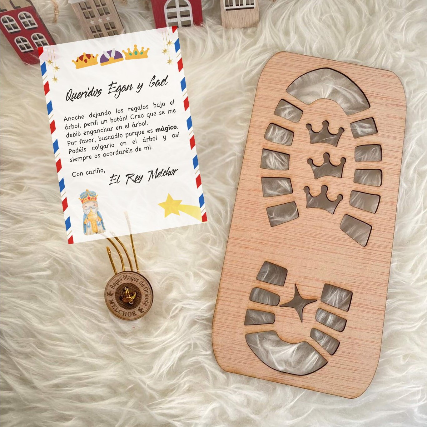 Huella y Botón Perdido de Los Reyes Magos