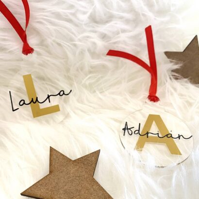 2x1 Adorno Navidad Personalizado - Redonda