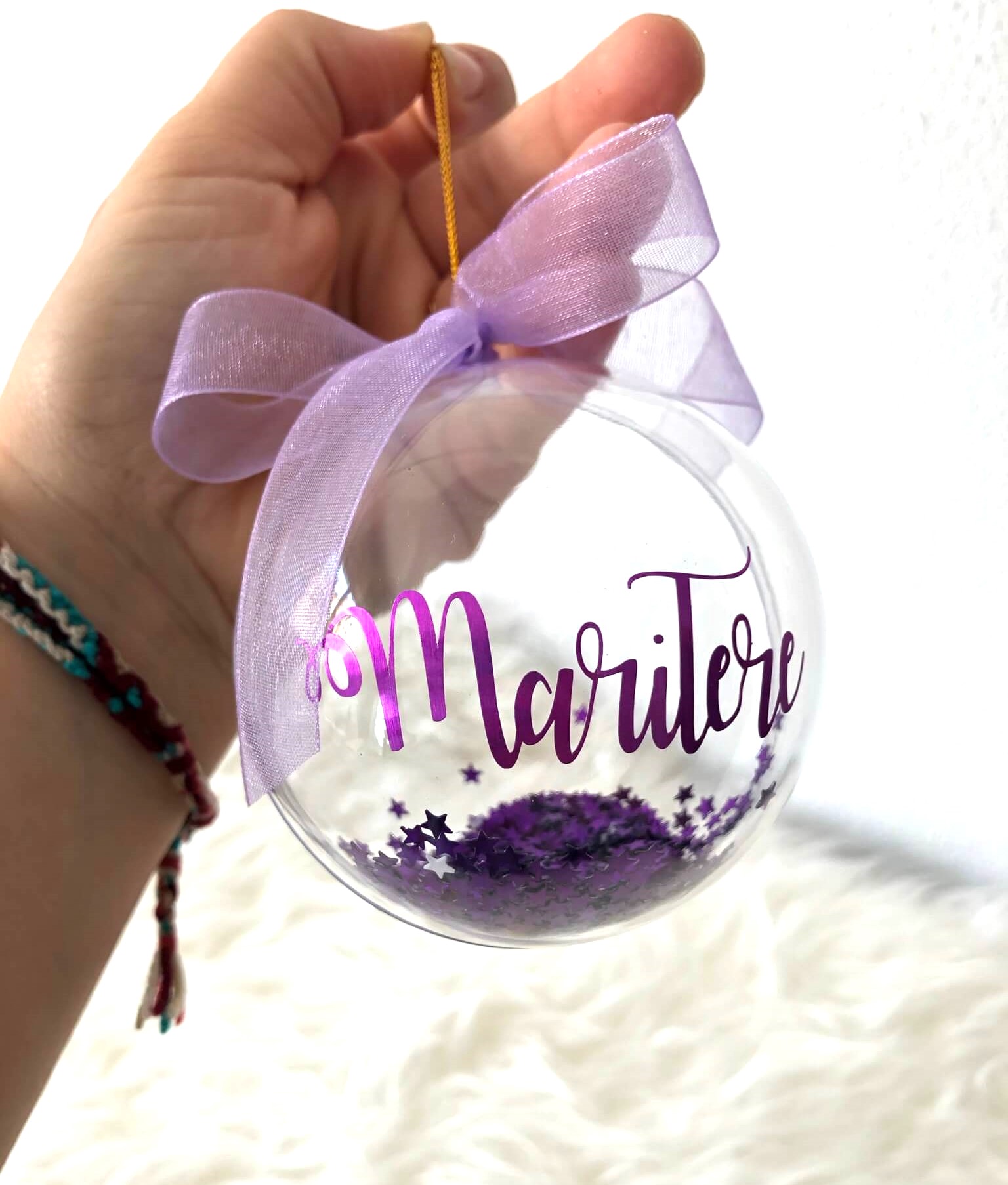 2x1 Adorno Bola Personalizado relleno estrellas - Imagen 5