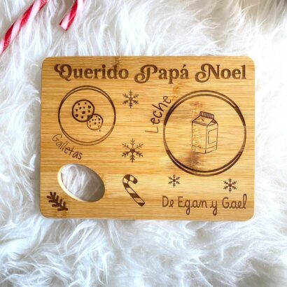 Mini Bandeja Madera Papá Noel