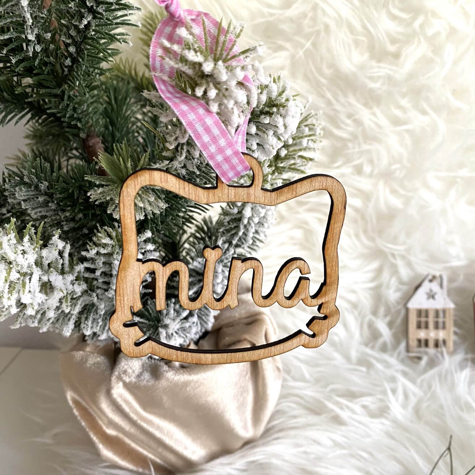 Adorno Gato Madera Personalizado - Imagen 2