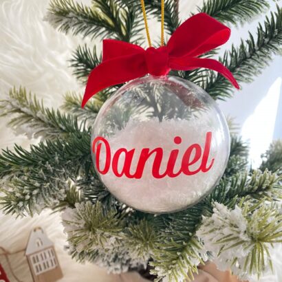 2x1 Adorno Bola Personalizado relleno nieve