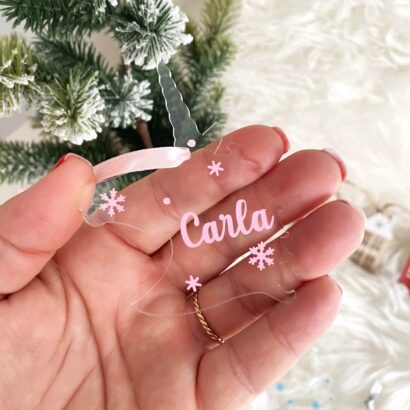 2x1 Adorno Navidad Personalizado - Unicornio