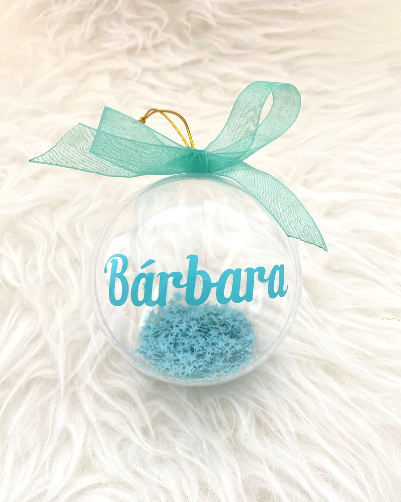 2x1 Adorno Bola Personalizado relleno confetti pastel - Imagen 3