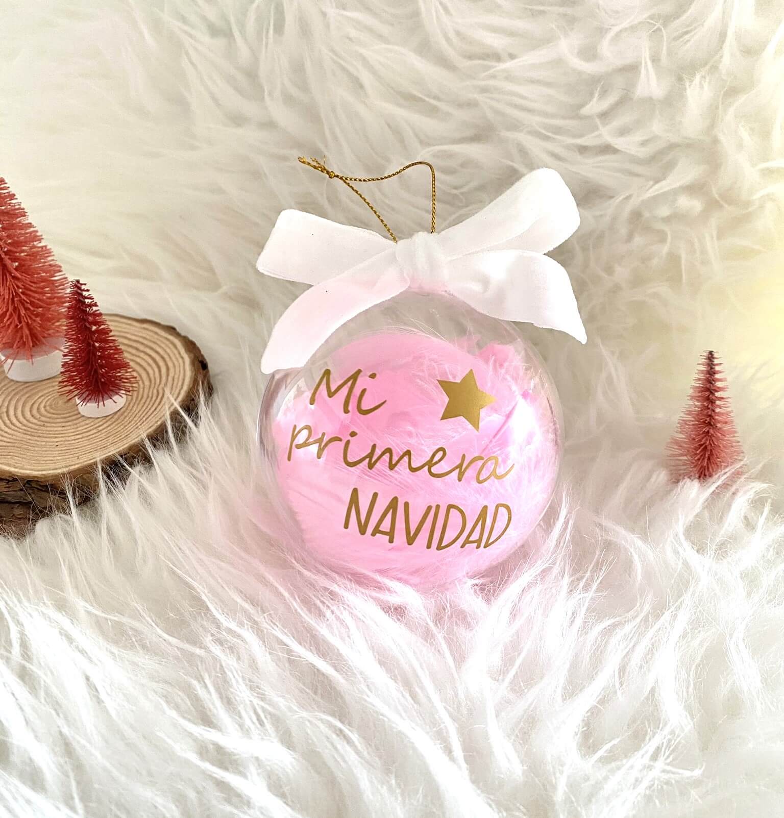 2x1 Adorno Bola Personalizada Mi Primera Navidad - Imagen 2