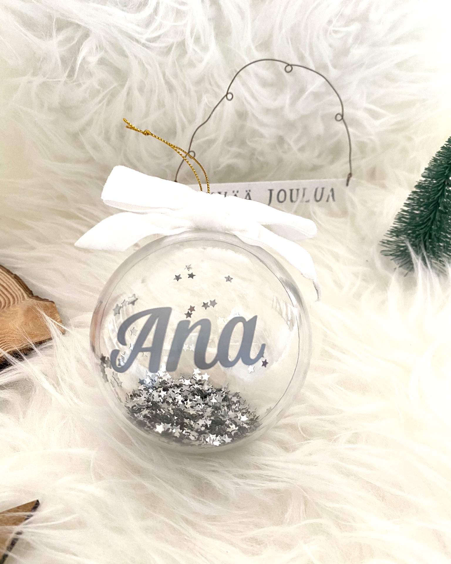 2x1 Adorno Bola Personalizado relleno estrellas - Imagen 3