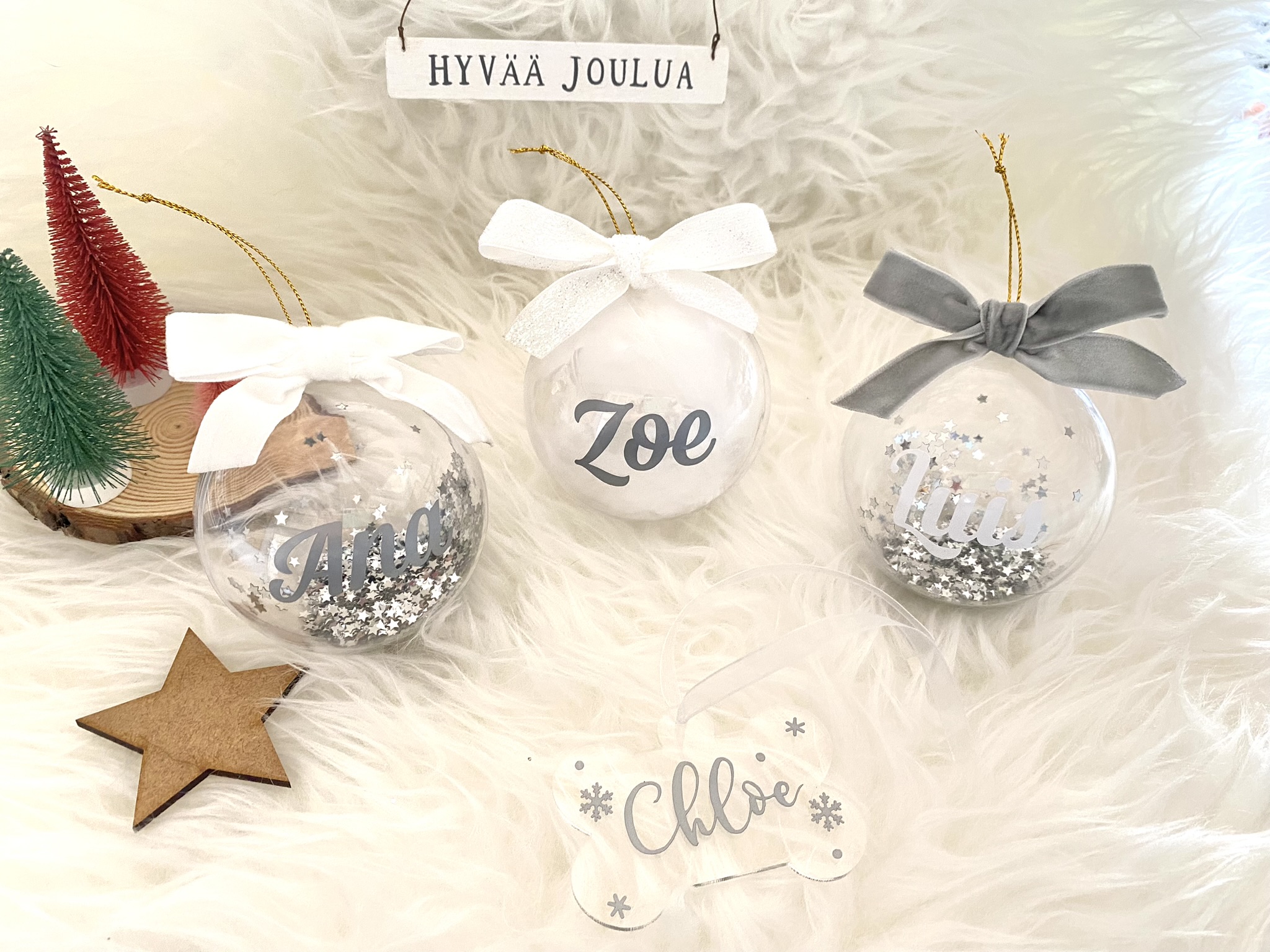 2x1 Adorno Bola Personalizado relleno estrellas - Imagen 4