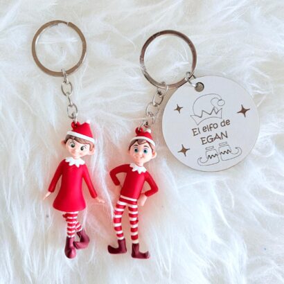 Llavero Elfo de Navidad Personalizado