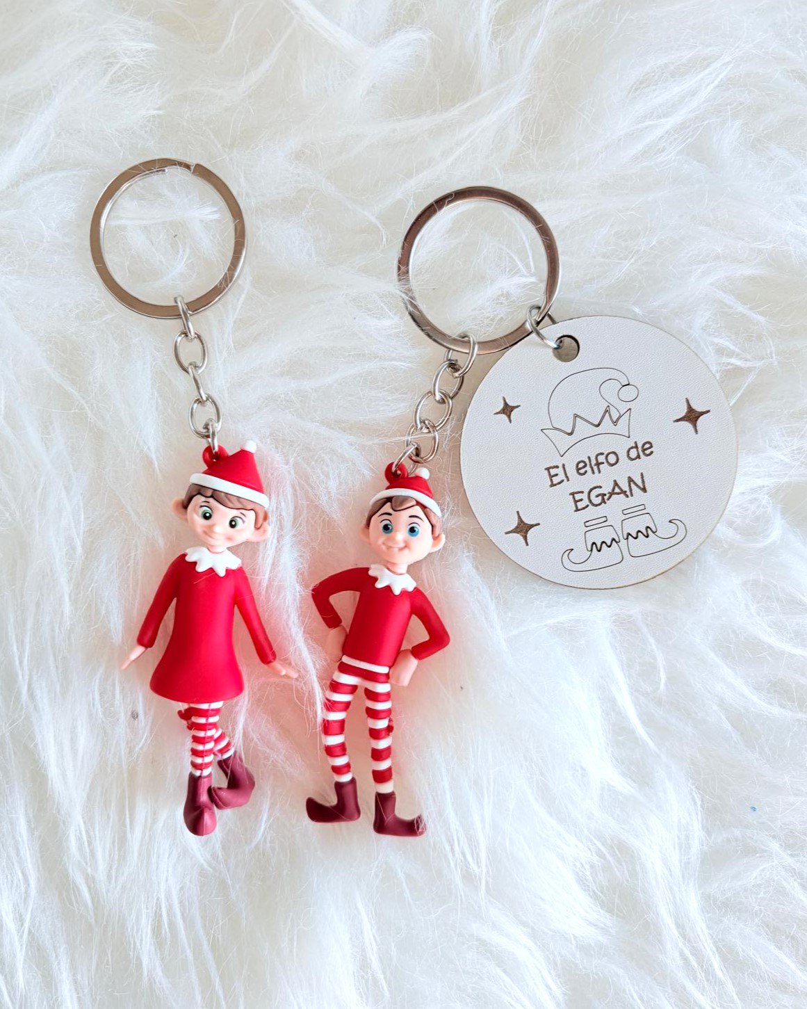 Llavero Elfo de Navidad Personalizado