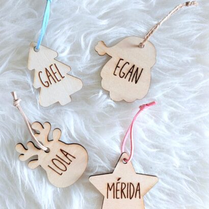 Adorno Navidad Figuras Madera