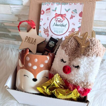 Caja Regalo Dulce Navidad Reno