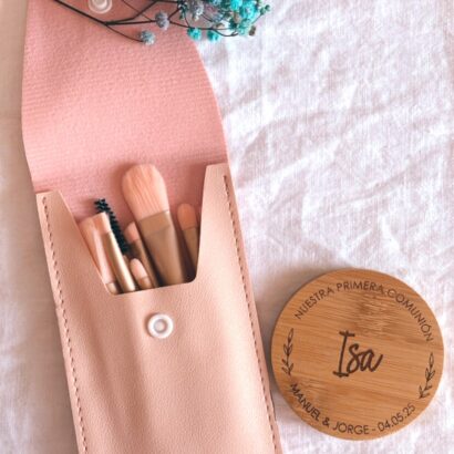 Pack Brochas Maquillaje y Espejo Pesonalizado