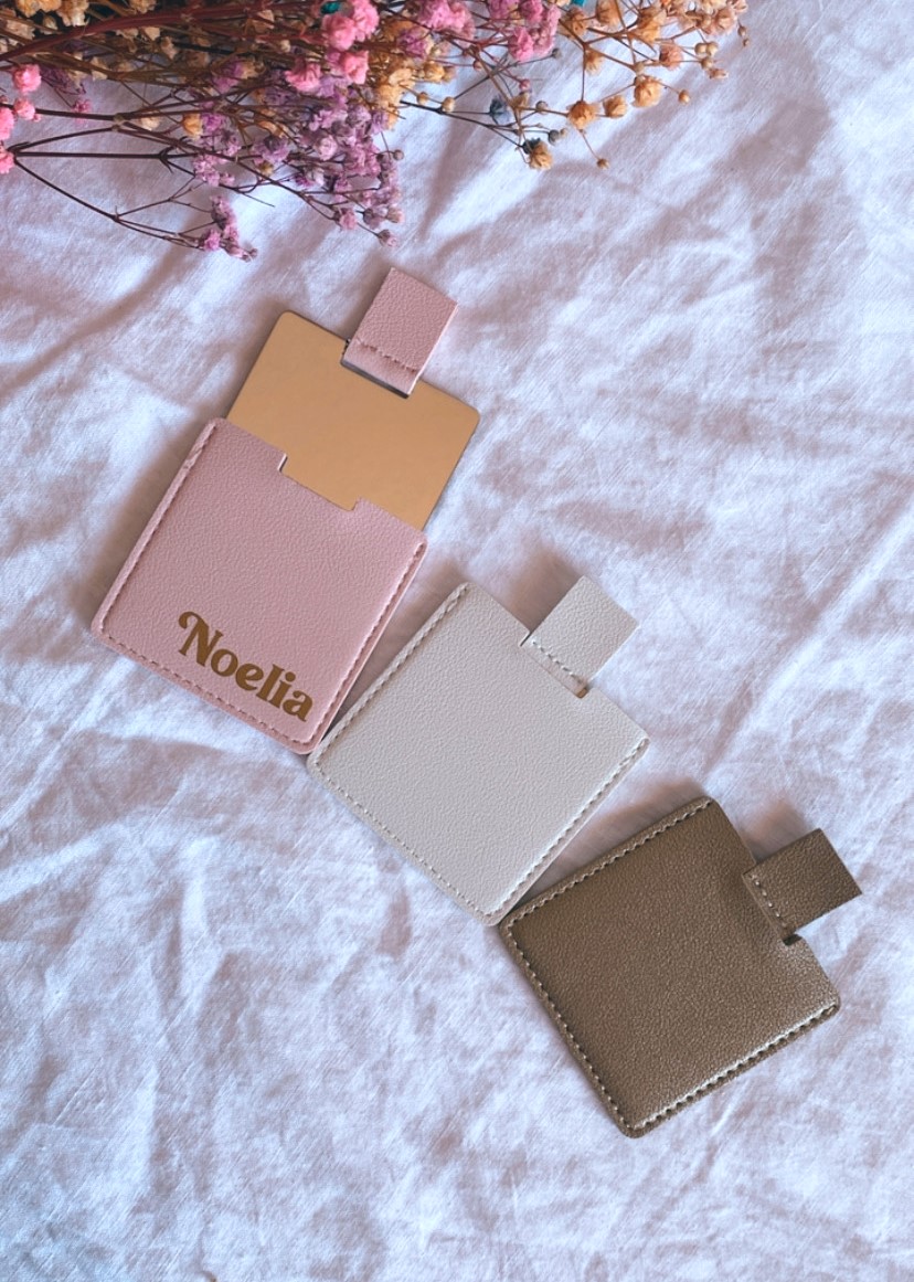 Espejo de Polipiel con Funda Personalizado