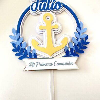 Cake Topper Comunión Ancla