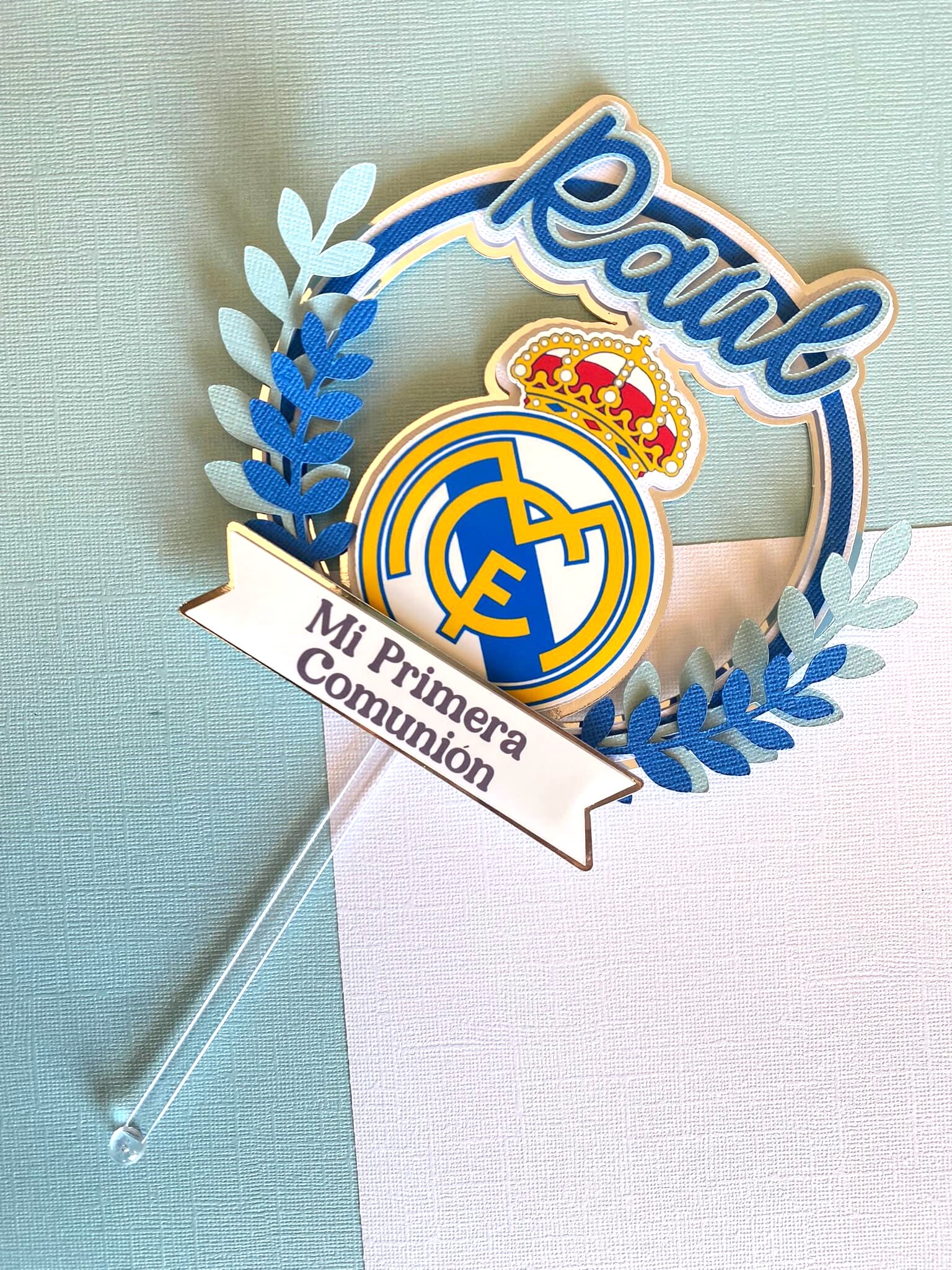 Cake Topper Comunión Futbol - Imagen 3